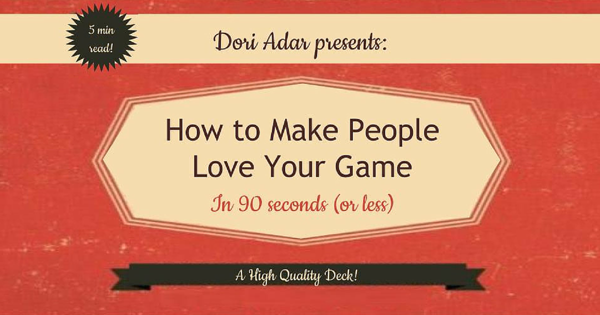 How to Make People Love Your Game